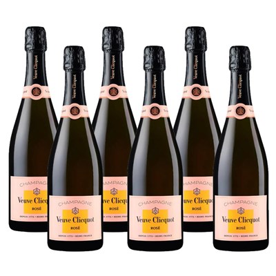 Crate of 6 Veuve Clicquot Rose Label 75cl